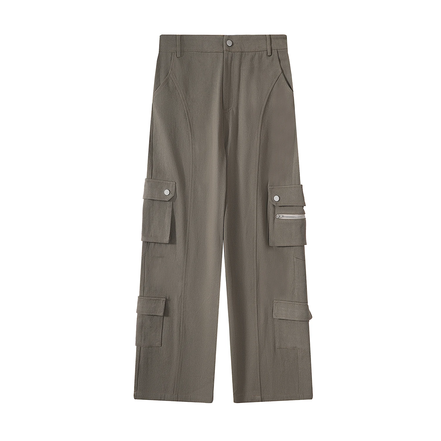 

Винтажные контрастные широкие брюки-карго с карманами, мужские Ретро Свободные повседневные Комбинезоны в стиле Харадзюку, широкие брюки, мешковатая женская одежда
