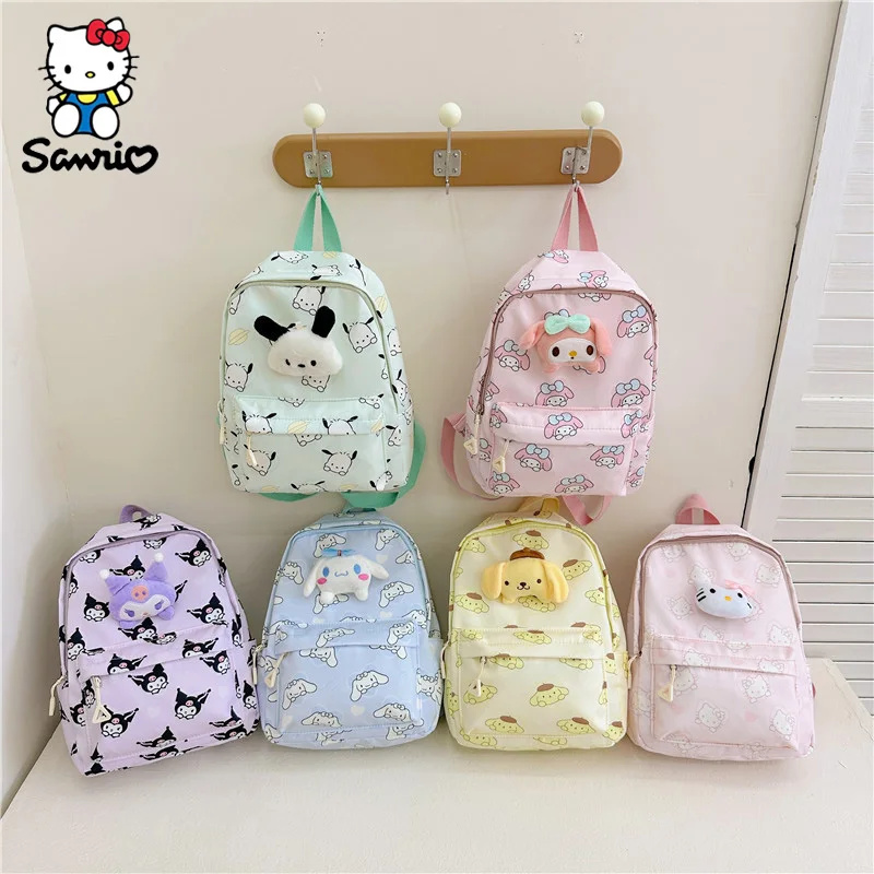 

Sanrio сумка Детский рюкзак мультфильм My Melody Kuromi Cinnamoroll Hello Kitty вместительный рюкзак для детского сада школьные сумки