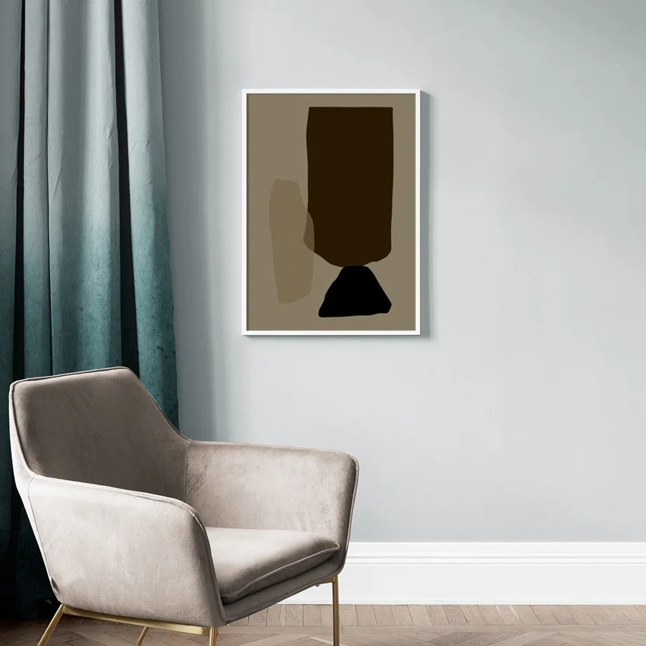 Абстрактная геометрическая форма на высоких каблуках женские плакаты и линия