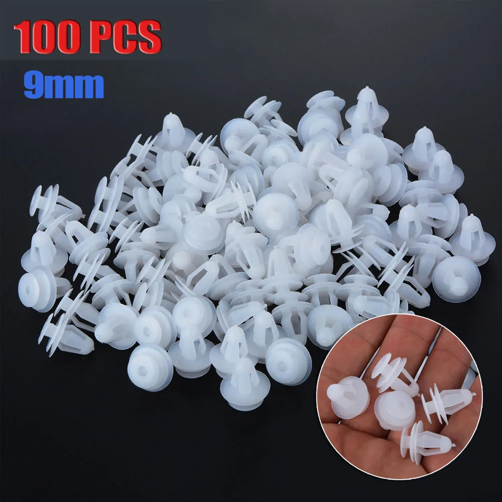 

Auto Door Hole Bumper Covers Cap Vehicle Clamps And Fasteners Car Screws Plastic Fastener Clips Rivets 9mm Accessories