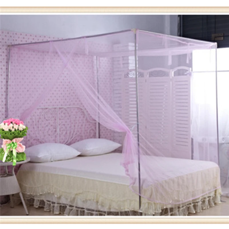 Princess Full Size Bedding Net Polyester White Pink Blue Purple