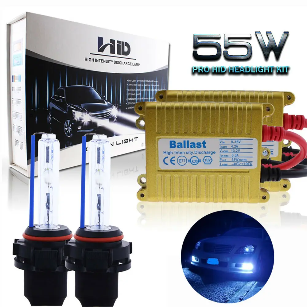 

55 Вт Hid ксеносветильник фары комплект для преобразования противотумансветильник фар дальнего света 5202 2504 синий