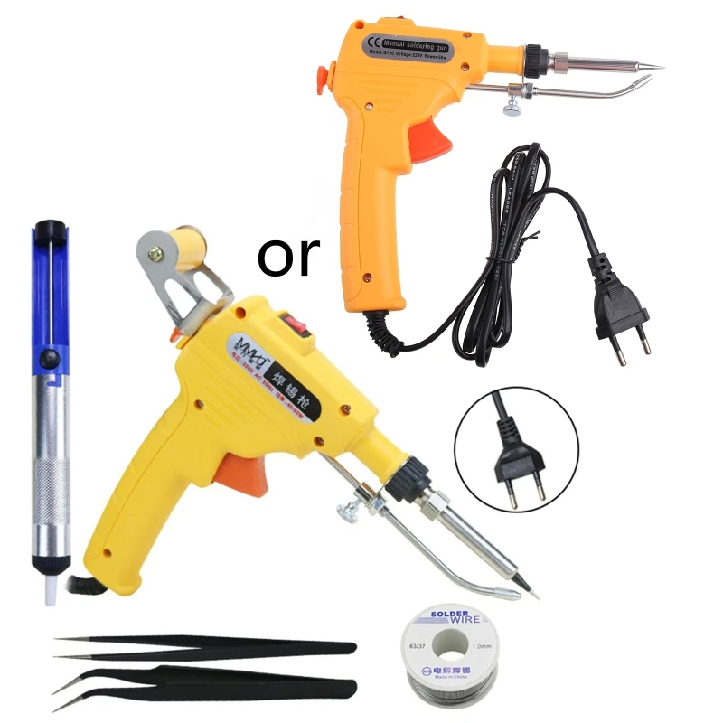 

Автоматический припой 110 В 220 В, ручной паяльник с насосом для распайки, пинцет, бессвинцовый припой, провод