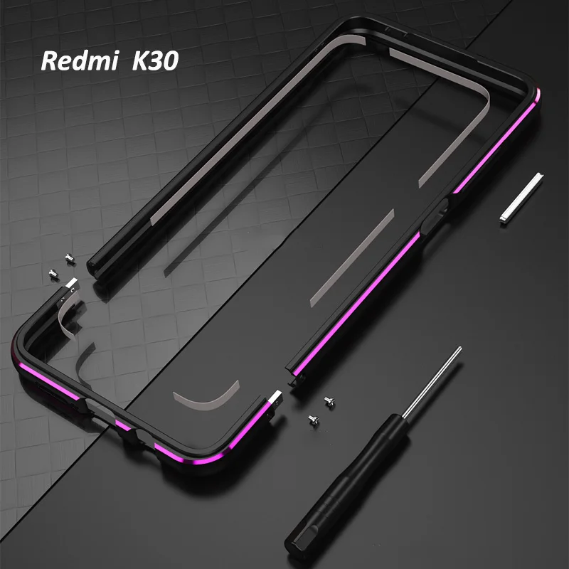 

Прямая поставка, подходящие цвета, Алюминиевый металлический бампер для Xiaomi Redmi K30, тонкая крышка для границы, чехол для объектива + защитная ...