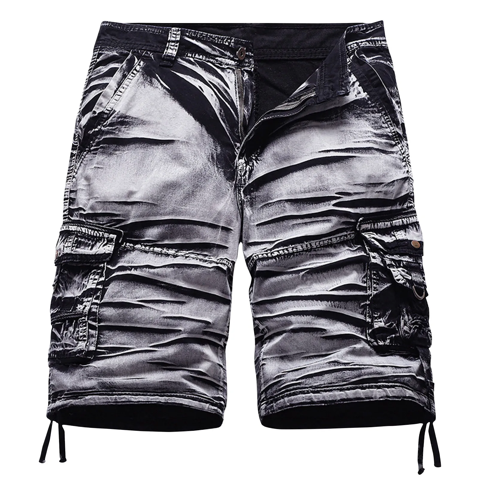 

2023 New Summer Men Shorts Fashion Retro Washed Print Straight Streetwear Hip Hop Harajuku Fitness Jogging Casual Gym Shorts