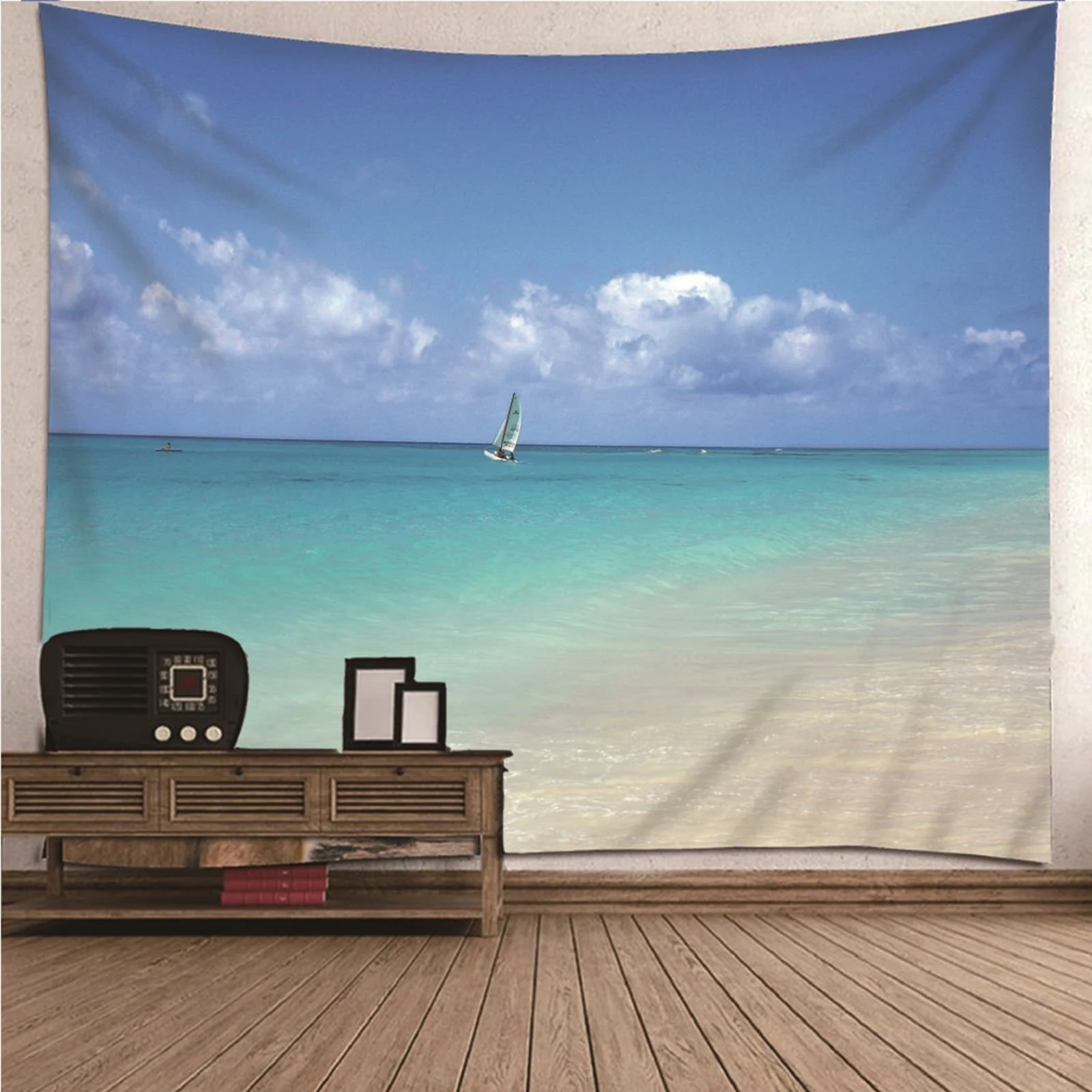 

Tapestry For Kids Home Decor Painting natural scenery Sea Beach & Bird Wall Hanging Blanket Dorm Art Decor Covering
