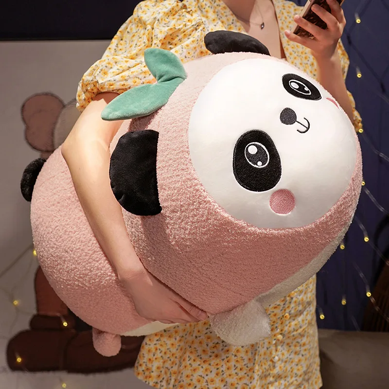 

35/50/60cm Cute Peach Panda Bear Plush Toys Kawaii Panda Dolls Stuffed Soft Animal Pillow Cartoon Birthday Gift for Kids