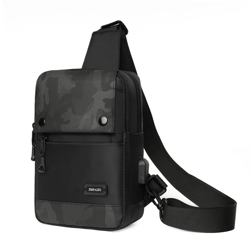 

Male Shoulder Bags USB Charging Crossbody Bags Men Anti Theft Chest Bag Multifunction Short Travel Messenger Chest Pack For Male