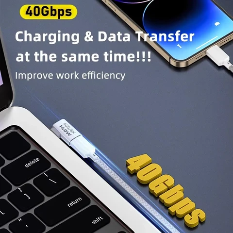 NNBILI PD140W USB C адаптер «мама-папа» PD 3.1 конвертер 40 Гбит/с передача данных 8K при 60 Гц удлинительный разъем для MacBook ﻿ ﻿ ﻿
