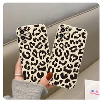 iphone 13 case with screen protector cute leopard cheetah print protective case for girls women rubber cover for iphone