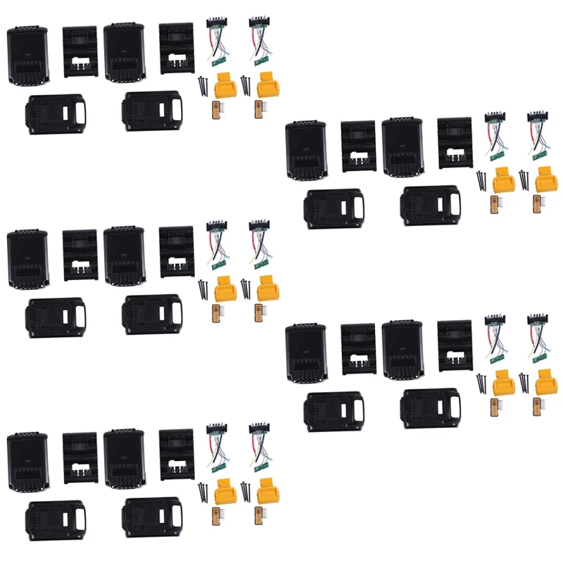 

New 10X DCB200 Li-Ion Battery Plastic Box Case PCB Charging Protection Circuit Board For Dewalt 18V 20V 3.0Ah 6Ah Tool