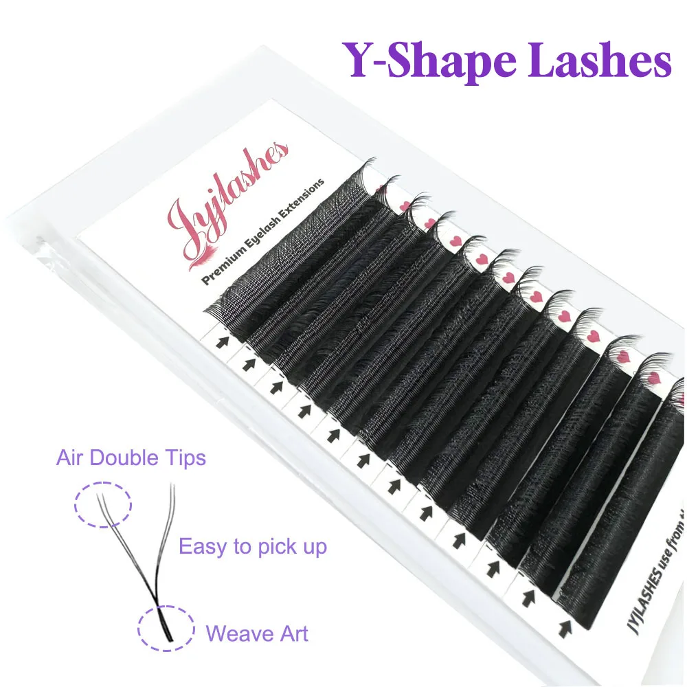 Ресницы JYJLASHES YY формы для наращивания ресниц с двойными наконечниками ручной