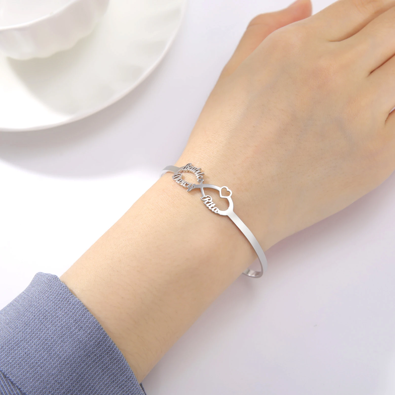 Индивидуальное название неограниченный символ браслет нержавеющая сталь