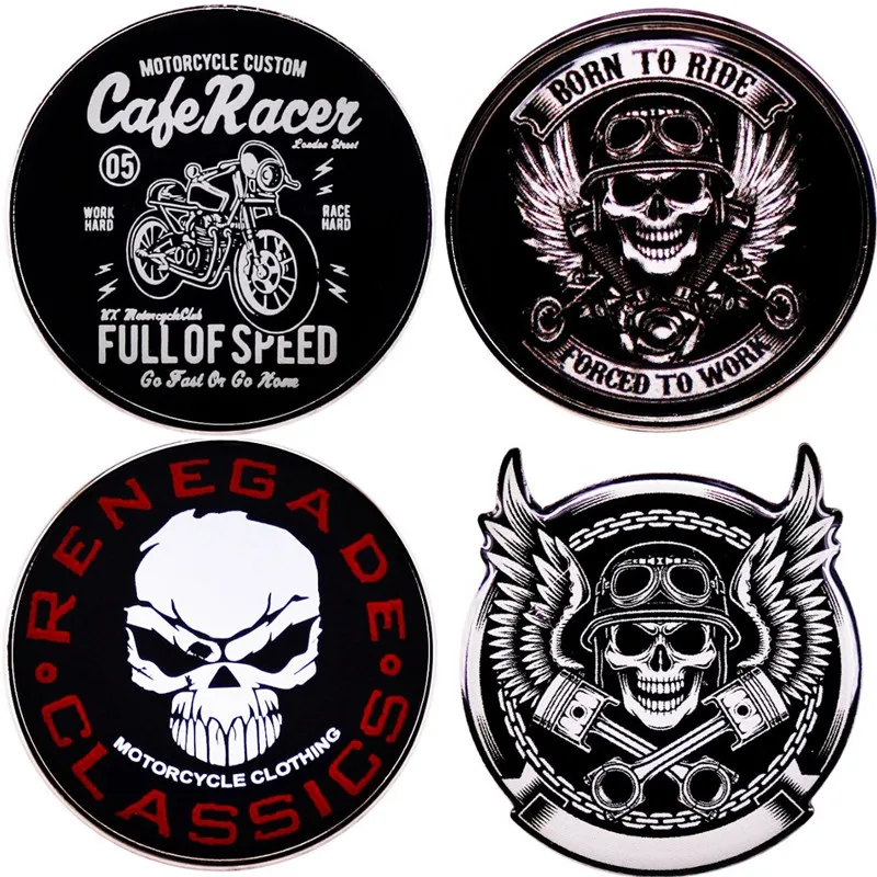 Эмалированная брошь Born To Ride в байкерском стиле, брошь на булавке для лацканов, брошь из твердого металлического сплава, украшение для куртки, Ювелирное Украшение