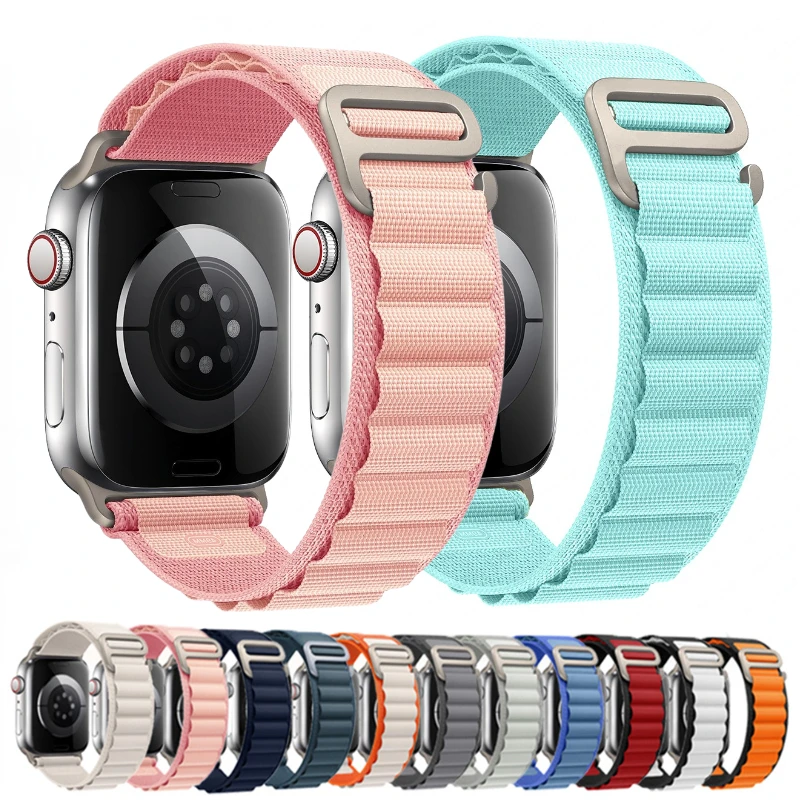 

Alpine Strap For Apple Watch Band Ultra 8 7 49mm 45mm 41mm 44mm 40mm 42mm Adjustable Nylon Bracelet For iWatch Series 6 5 4 SE 3