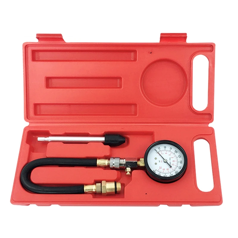 

G324 0-300PSI Compression Engine Cylinder Tester Pressure Gauge Tester Kit Car Diagnostic Tool