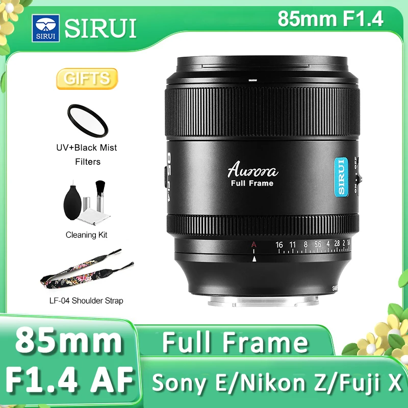 Полнокадровый объектив SIRUI 85 мм F1.4 с автофокусом AF Prime для Sony E FE Nikon Z Fuji Fujifilm X A7RIV A7MV