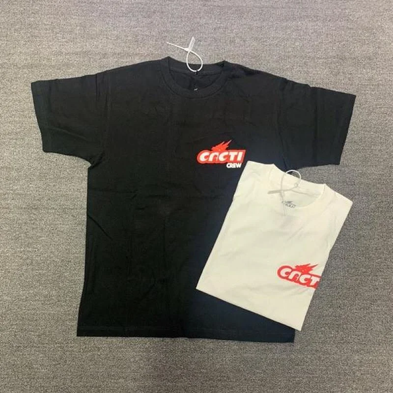 

22SS 1:1 High Quality Logo Print Cactus Jack T Shirt Men Women EU Size 100% Cotton TRAVIS SCOTT Top Tee Fashion Summer Bermudas