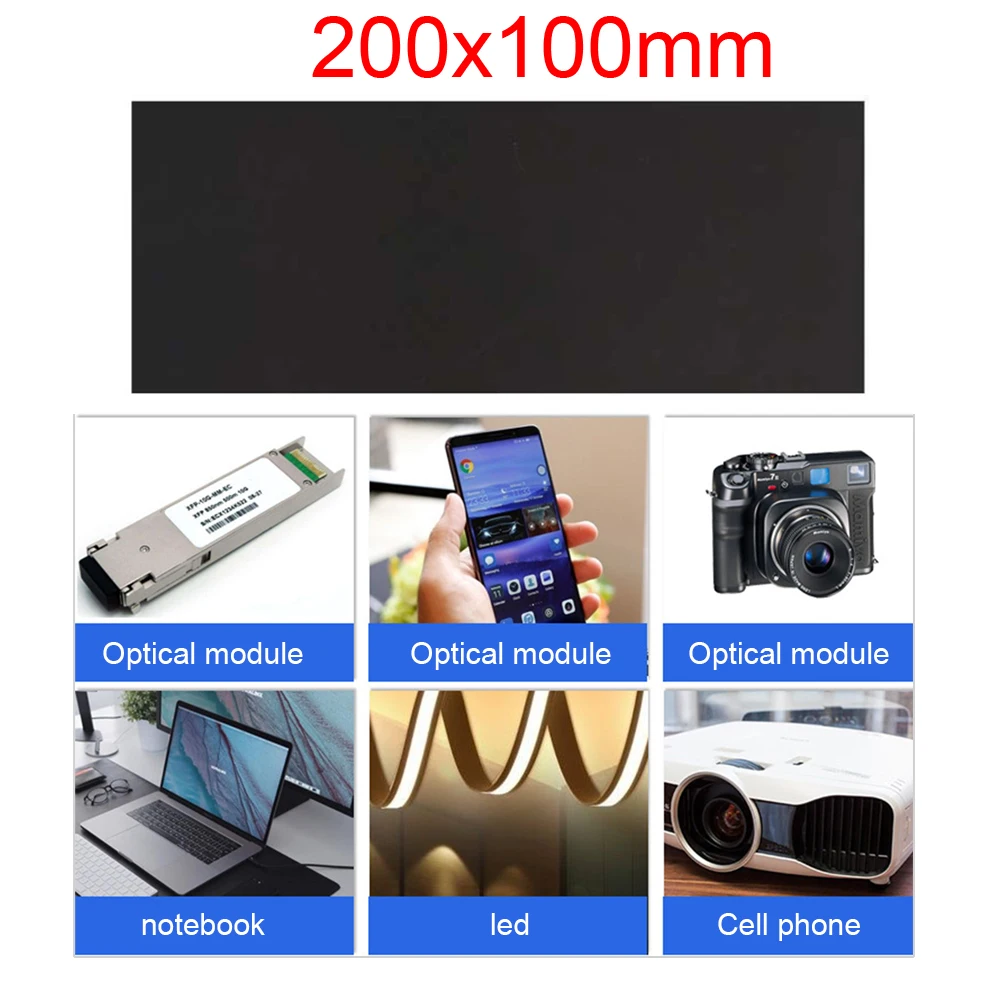 

100x200x0.07mm Film Accessories Flexible Multipurpose Cooling Chip GPU CPU High Thermal Conductivity Lightweight Graphite Sheet