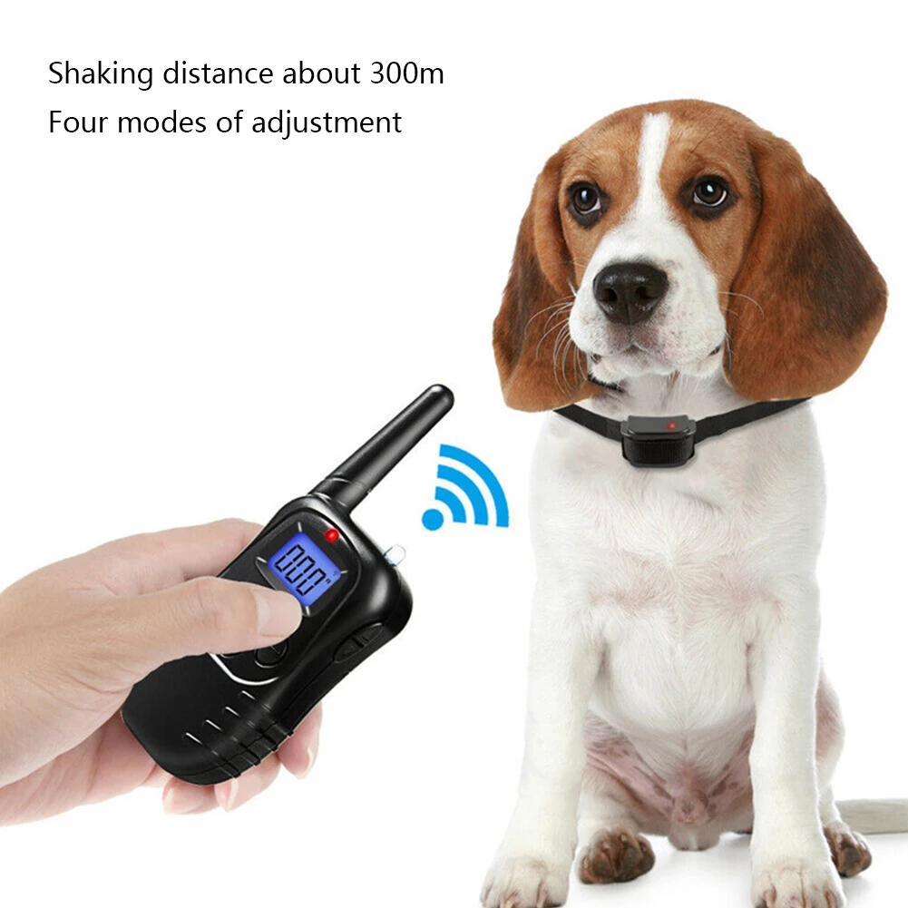 

300M Dog Bark Collar Rechargeable Anti Barking Training Collar 4 Training Modes Dog Barking Control Collar Dog Training Supplies