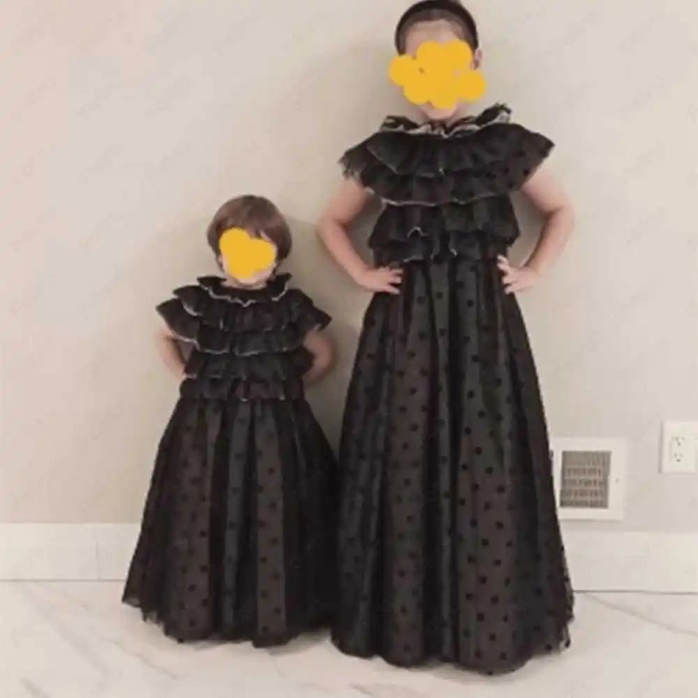 

Платья для девочек с цветочным принтом, одежда для причастия на день рождения с квадратным вырезом, пышные платья до колен для детей, наряды для торжества