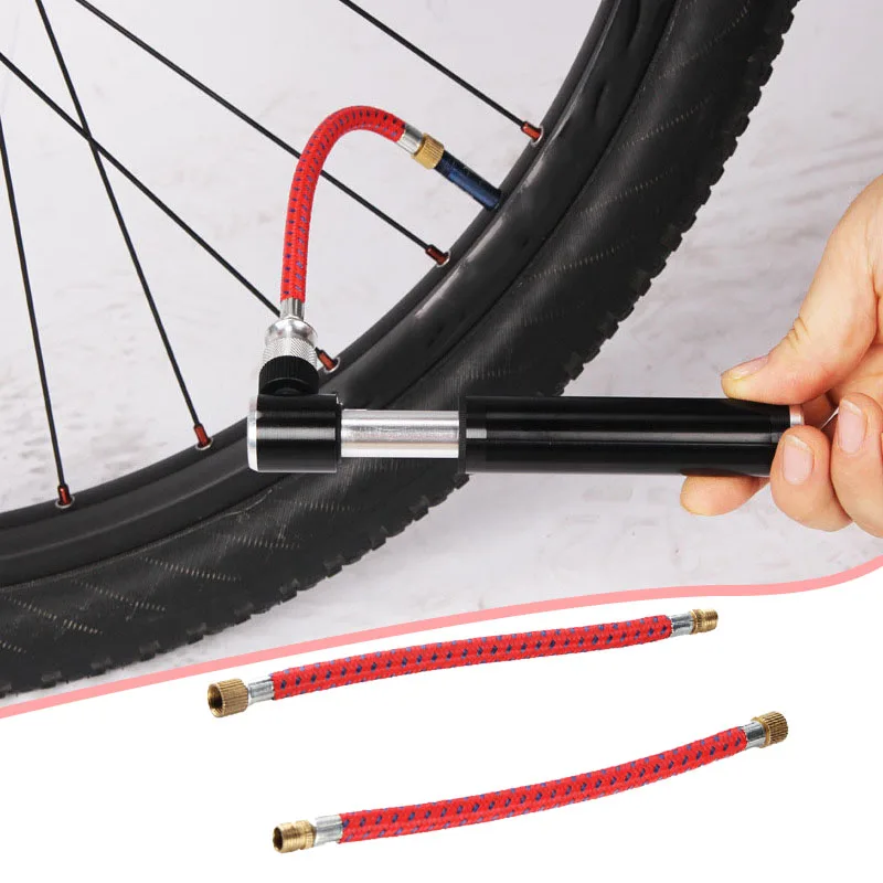 

Universal Bicycle Pump Hose Flexible Tire Valve Tube Extension Replacement Pump Parts 160mm Long Bike Motorbike Tyre Accessories