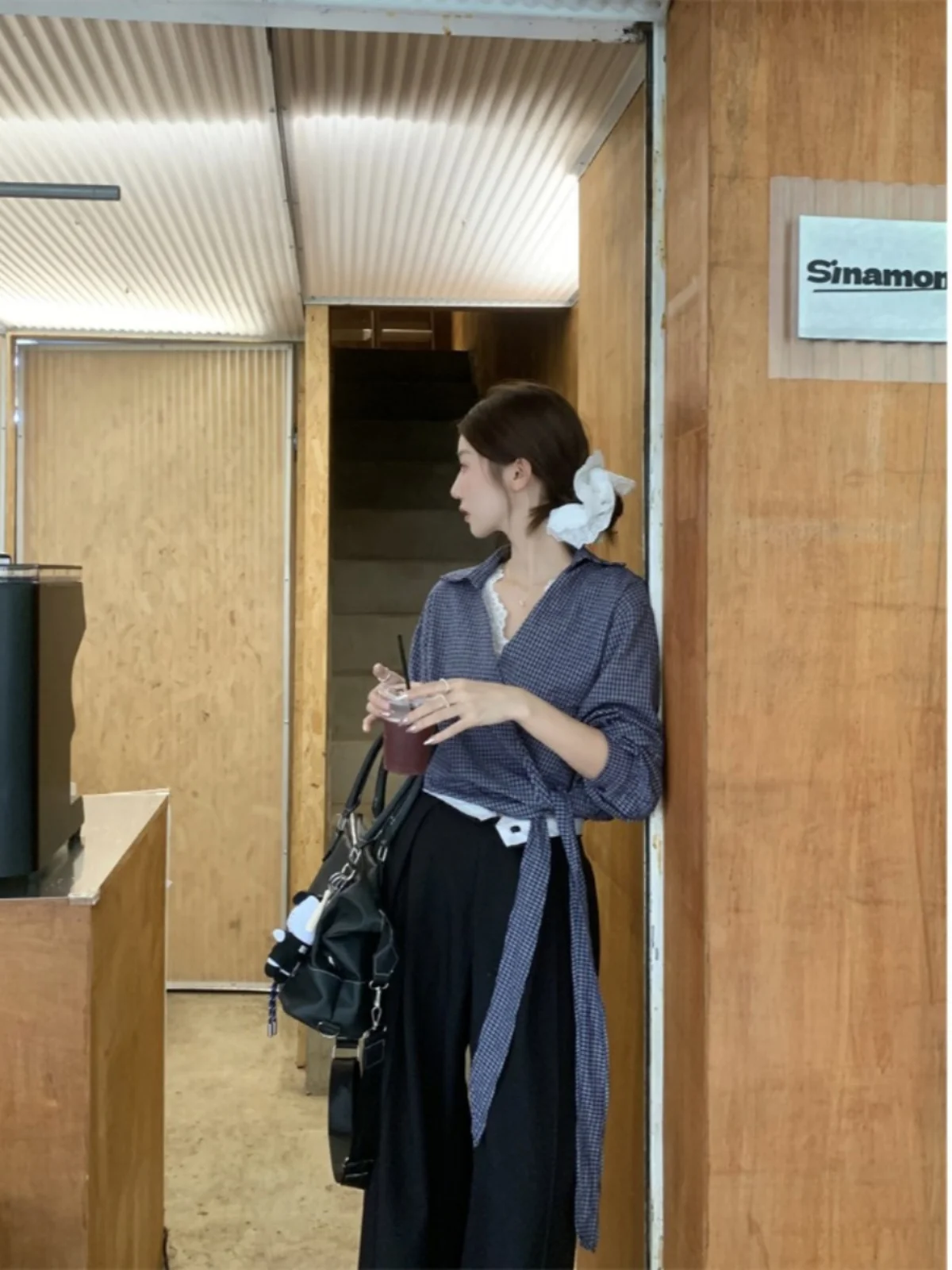 Корейская серия комплект из двух предметов женский осень 2024 новая внутренняя