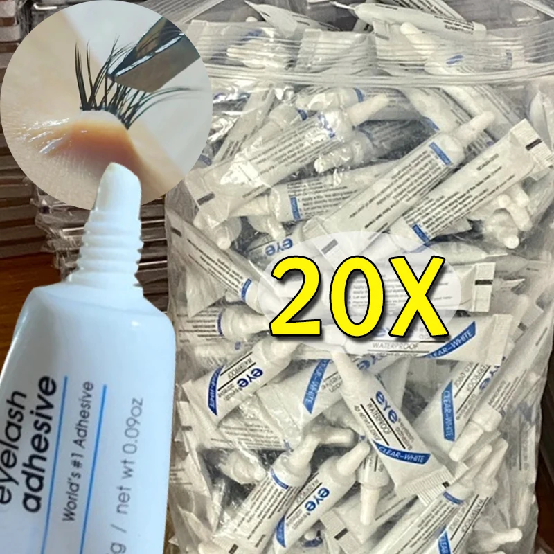 20 шт. клей для наращивания накладных ресниц водостойкий Быстросохнущий