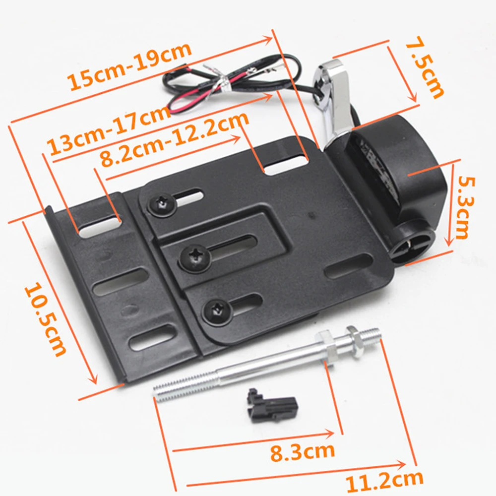 

Telescopic Folding LED Light Side Mount License Plate Frame Cover Holder Adjustable For Harley Dyna Sportster 883 1200 XL 07-16
