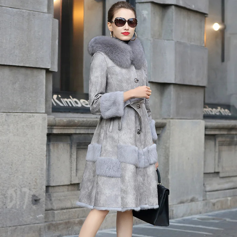 

Luxury brand Womens Winter Coats Real Coat Woman Natural Rabbit Jacket Women 100%fox Fur Collar Hooded Parkas Casaco TN761