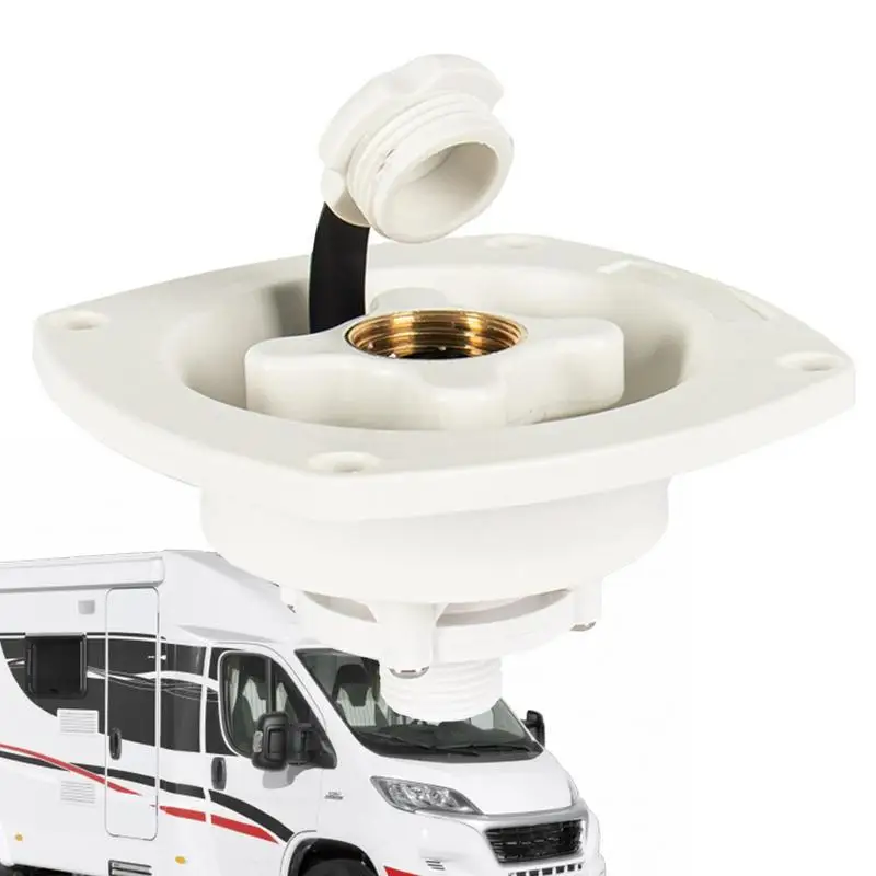 

RV Water Inlet Valve Check Valve Water Hose Connector Effective RV Water Inlet Connection Dustproof Cap Fits RV Trailer Marine