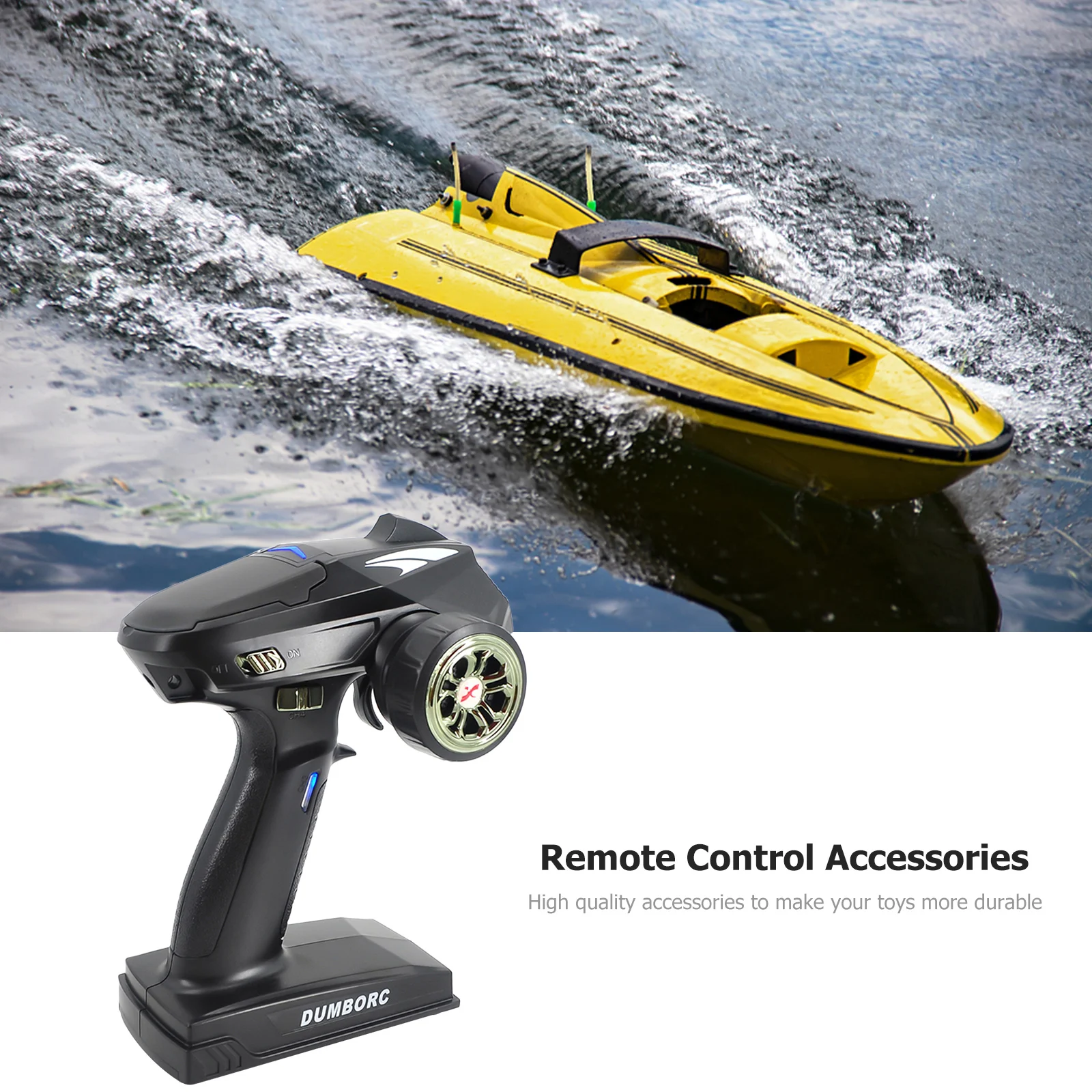 

2.4GHz RC Vehicle Control X4+X6F 4 Channel Radio Remote Control Transmitter with Receiver for 1/8 1/10 RC Car Boat Tank Crawler