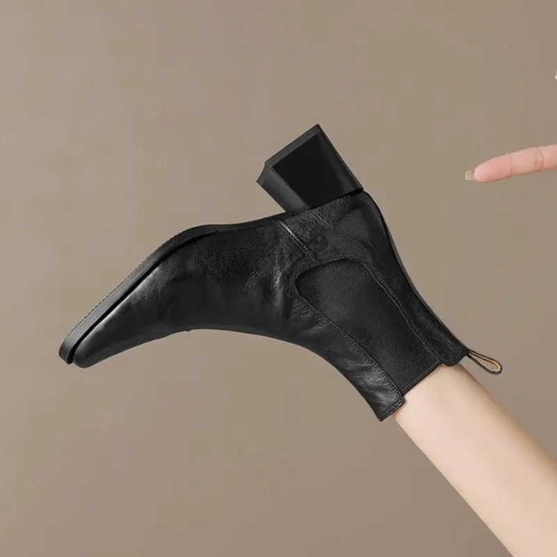 Женские зимние ботинки челси на флисовой подкладке износостойкие повседневные