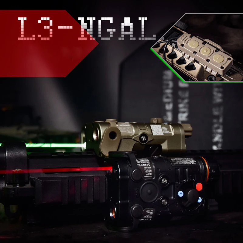 Нейлоновая тактическая вспышка Element Airsoft L3-NGAL светодиодная зеленый или красный