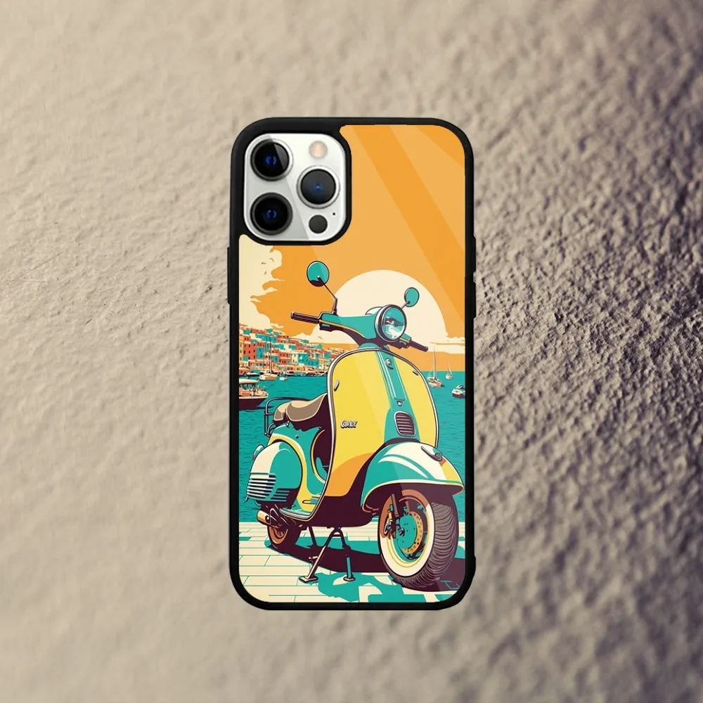 Чехол для телефона V-Vespa S-skoter iPhone 15 14 13 12 11 Plus Pro Max Mini Magsafe с магнитной беспроводной