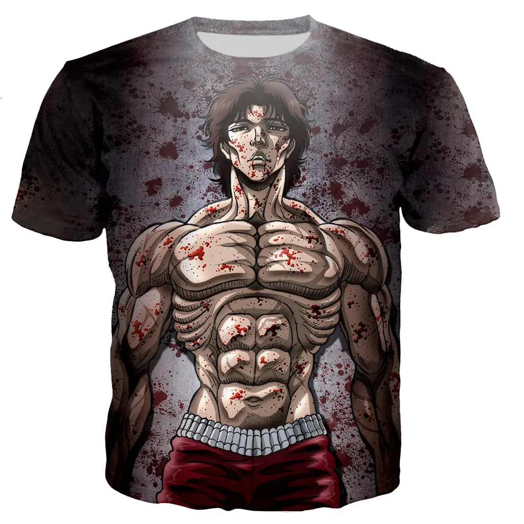 

3D Anime Baki Hanma Printed T-shirt Men/women Baki Hanma Printed T-shirt Fashion Casual Harajuku T-shirt Streetwear Trendy Tops