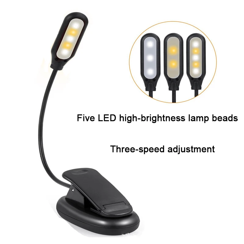 Ecomhunt Dropshipping Rechargeable Book Light Mini 7 LED Reading Light 3Level Warm Cool White Flexible Easy Clip Read Night Lamp