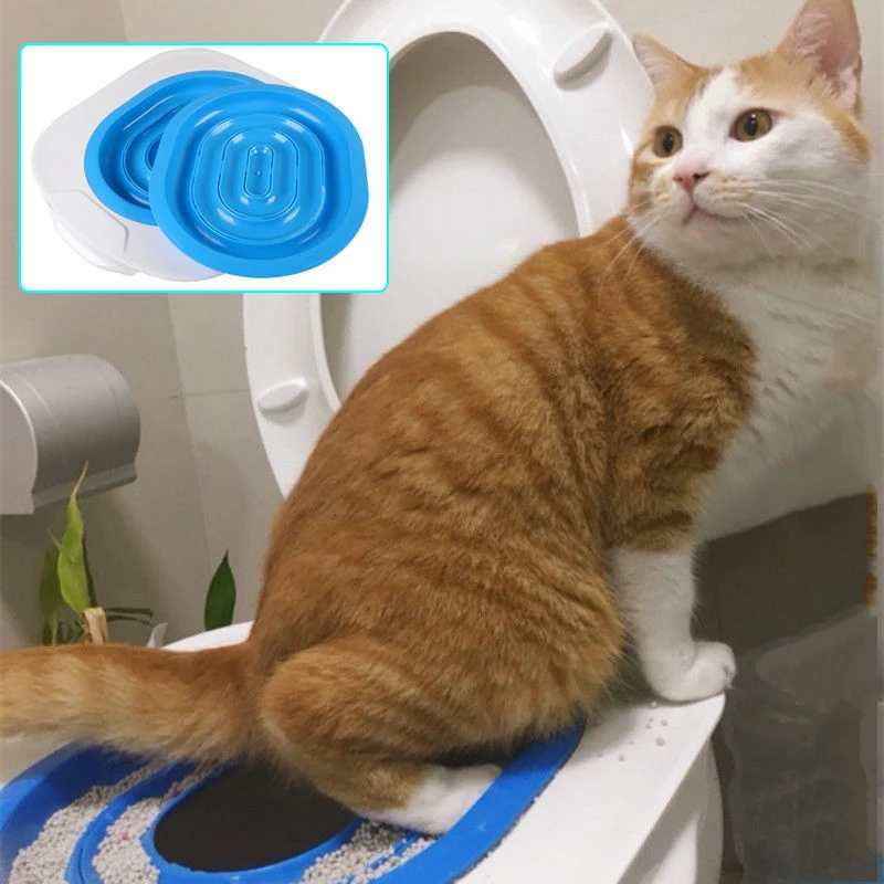 

Многоразовый пластиковый Туалет для кошек, Тренировочный Набор для кошек, поднос для чистки туалета для кошек, товары для тренировок