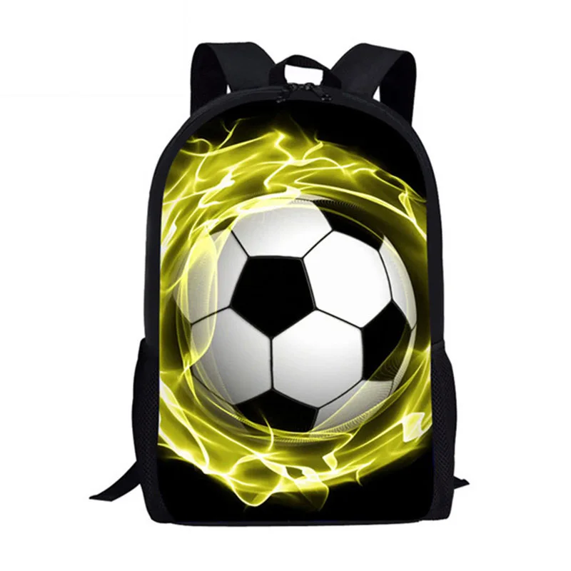 Soccer Element Printing Pattern School Backpacks Personalized Kids Daypack New Design Rucksack for Teenager