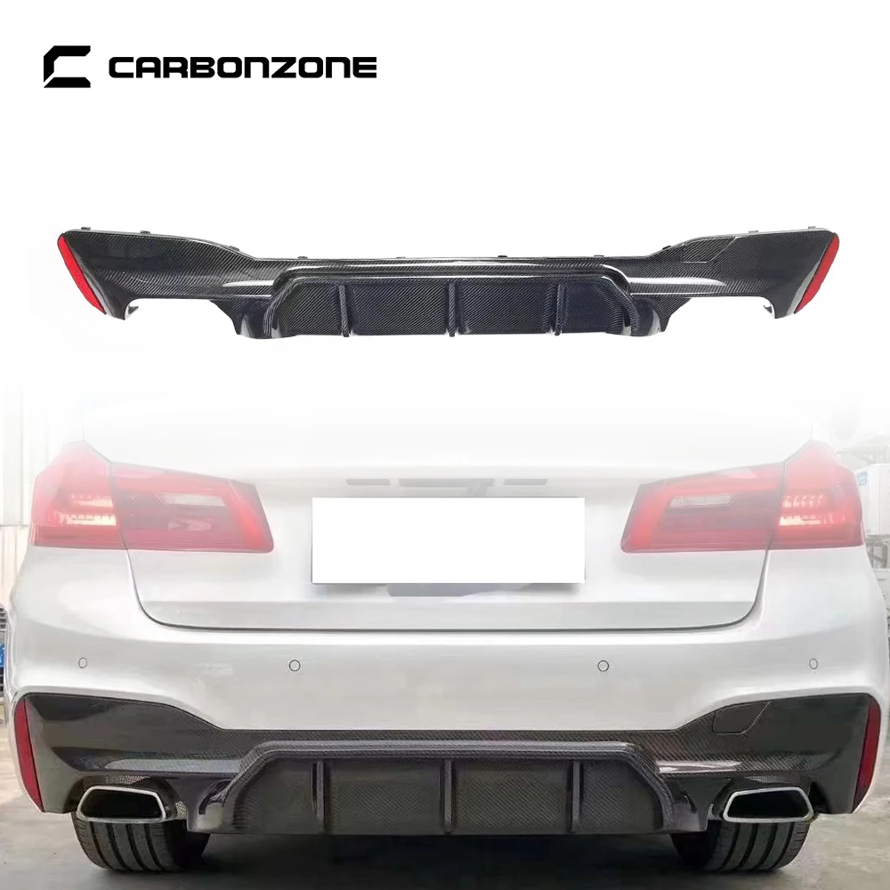 Губа заднего бампера из углеродного волокна в стиле МП для BMW 5 серии G30 диффузор