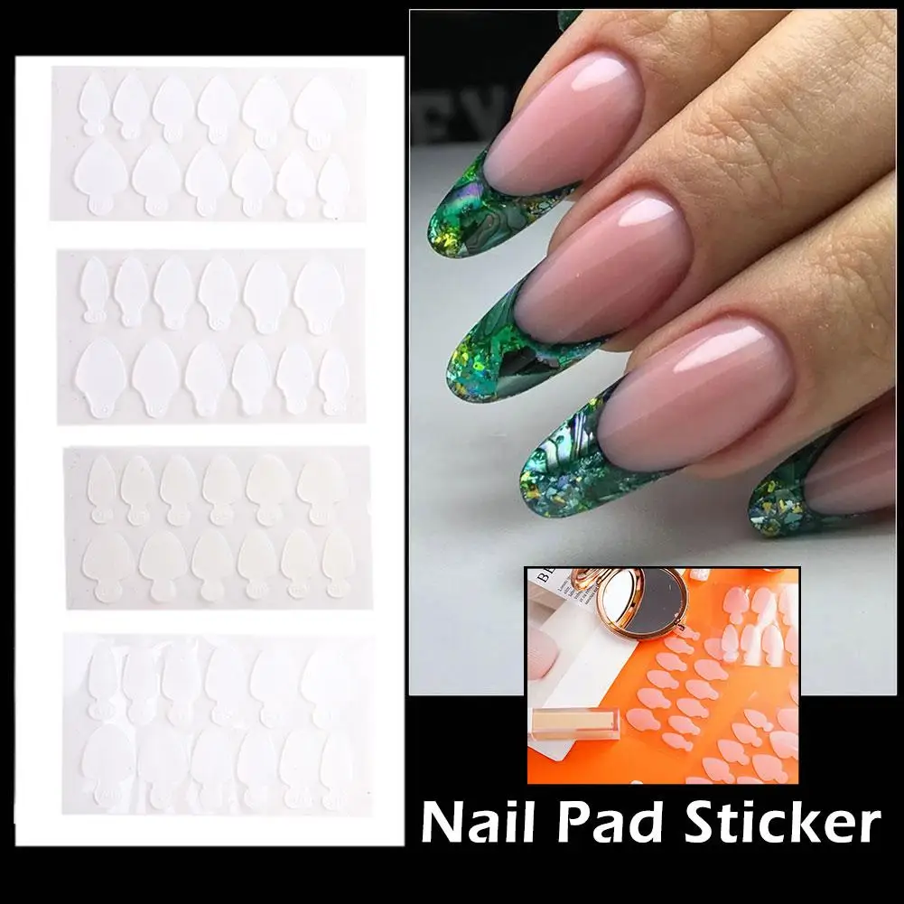 

False Tips Nail Pad Sticker Quick Building Reusable Nails in False of Lines Colorful Manic Water Fake on Drop Nails Press S G8L7