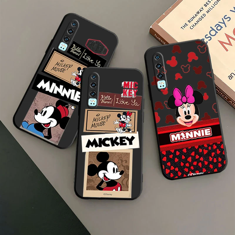 

Luxury Disney Mickey Minnie Phone Case For Huawei P50 P40 P30 P20 Lite 5G Nova Plus 9 SE Pro 5T Y9S Y9 Prime Y6 Balck TPU
