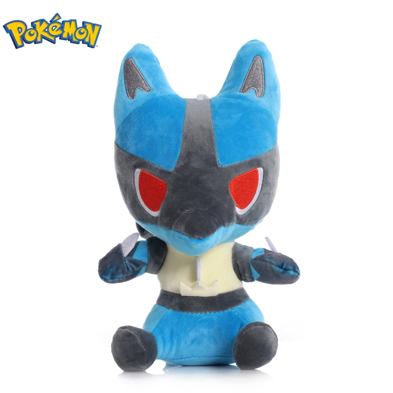 

24cm TAKARA TOMY Pokemon Anime Lucario Plush Toys Soft Stuffed Animals Toys Doll Birthday Gifts for Children Kids Christmas