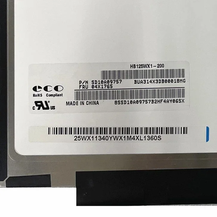HB125WX1-200 подходит для B125XTN01.0 LP125WH2 TPH1 M125NWN1 12 5 дюйма без отверстий винтов 1366*768 EDP