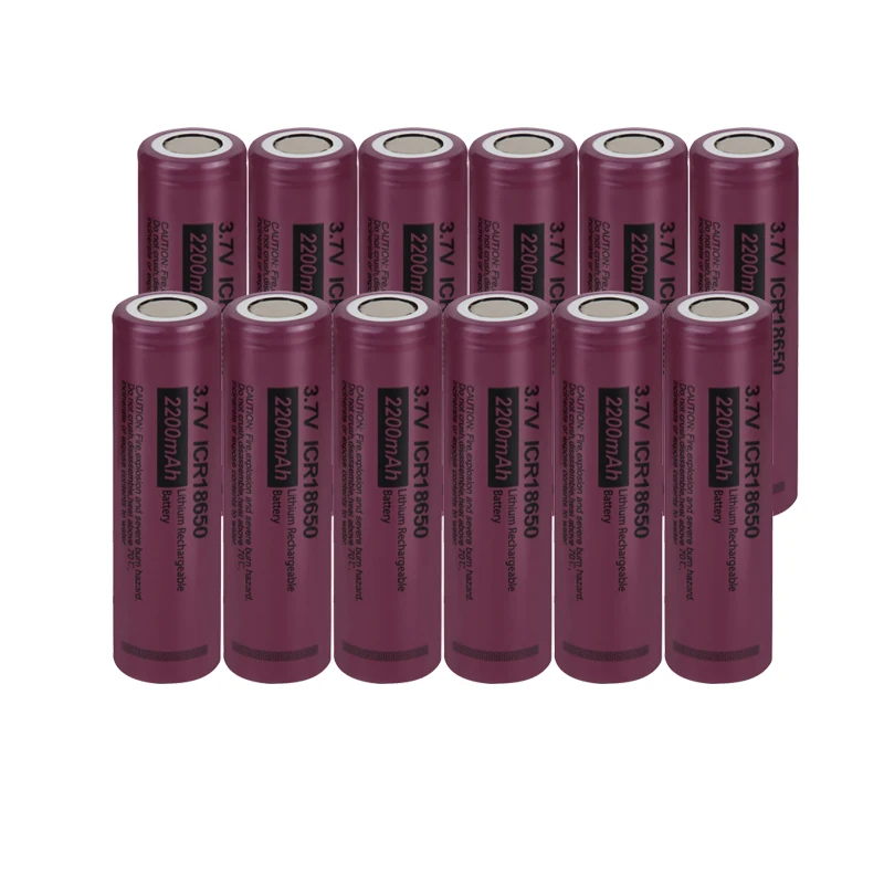 

NEWCE 12PC NEW PKCELL 18650 battery Li-ion Lithium Rechargeable Battery ICR18650 Batteries 3.7V 2200mAh for flashlight DIY pack