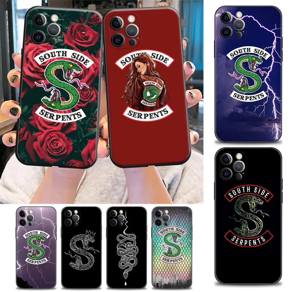 

Phone Case for iPhone 11 12 13 Pro 2020 7 8 SE XR XS Max 5 5s 6 6s Plus Case Soft Silicon Cover Riverdale South Serpentine Snake