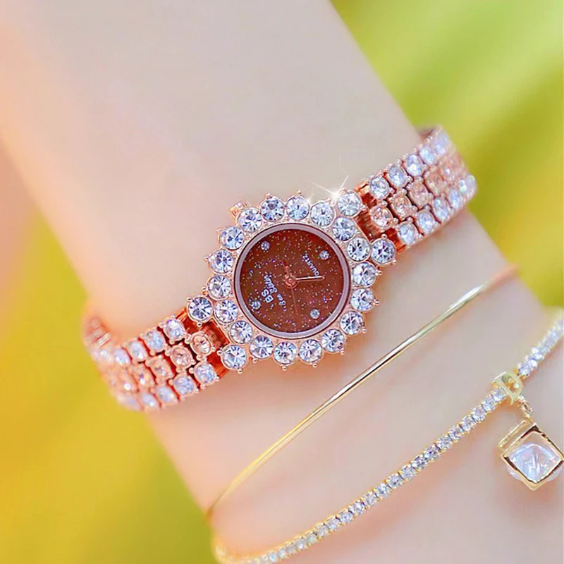 WOMEN LADIES BLING DIAMONDS CRYSTAL STRAP GOLD WATCH FASHION LUXURY WOMEN CLOCK ANALOG QUARTZ WRISTWATCHES GREEN JADE BRACELET