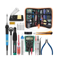 60w electric soldering iron kit adjustable welding electric soldering iron auto sleep with multimeter home tin welding tools