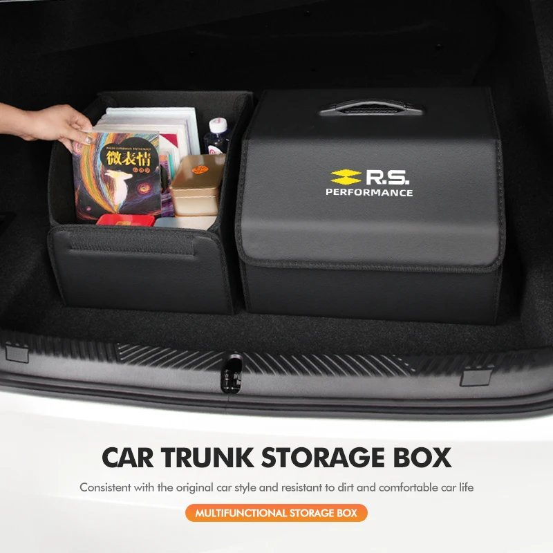 Автомобильный складной ящик для хранения нескользящий кожаный большой емкости