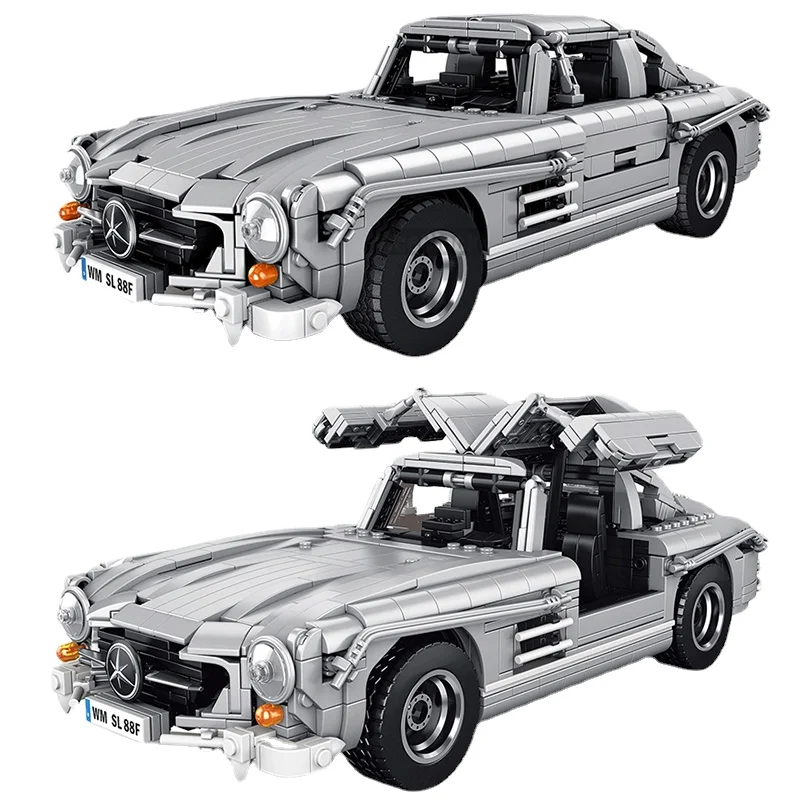 

City Technology MOC Expert Racing Vehicle Model Building Blocks Famous Retro Sports Car Bricks Assembly Toys Gift For Children
